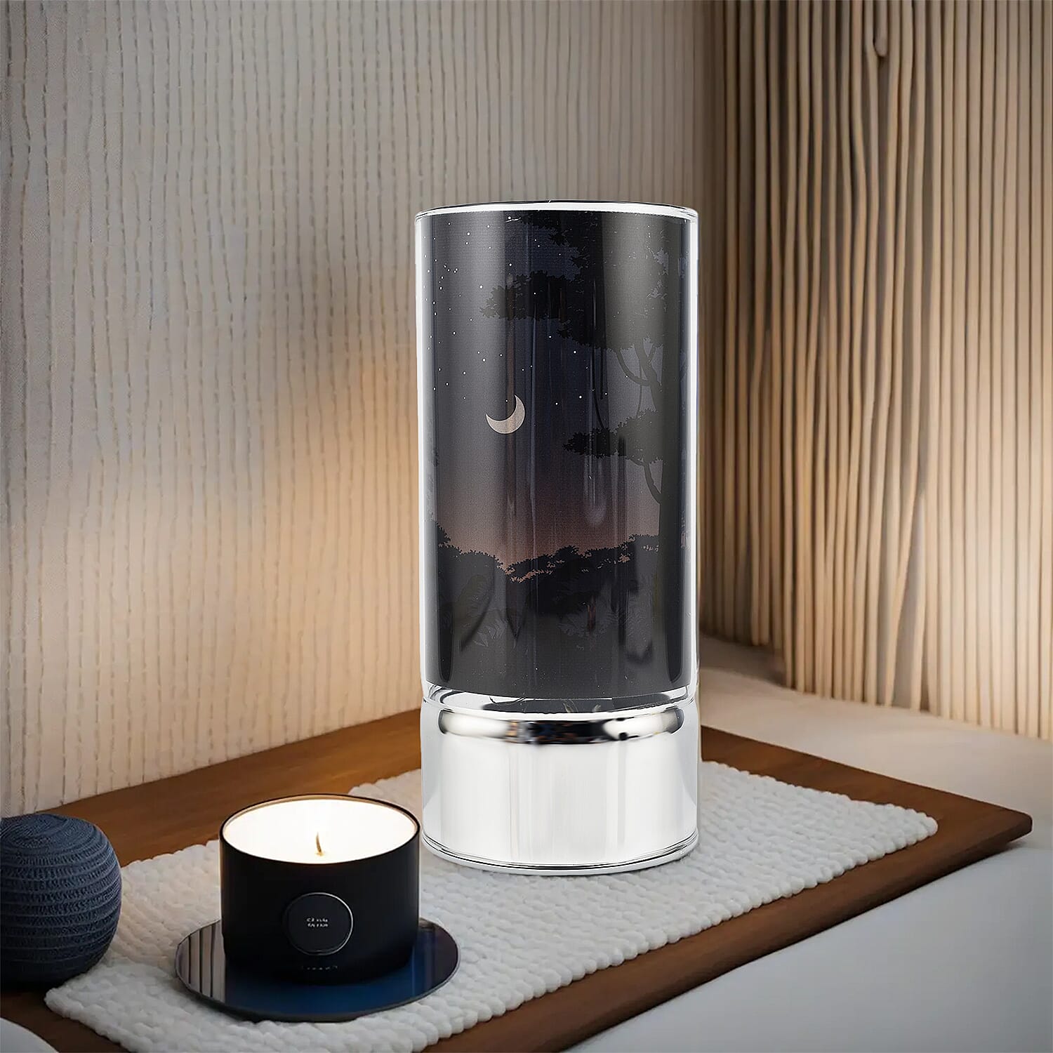 LED Tube Table Lamp (Battery Powered, 2 x AA Batteries (Not Included) - Starry Night