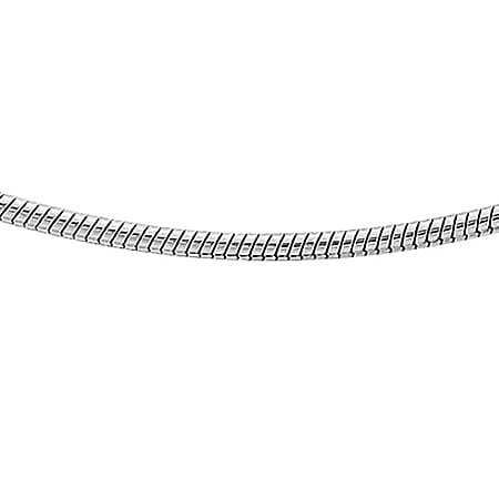 Sterling Silver 1mm Round Snake Chain 24 Inch