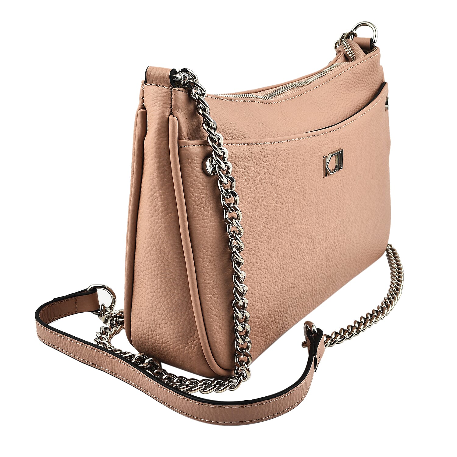 KTD by KenzoTakada Leather Shoulder Bag - Nude