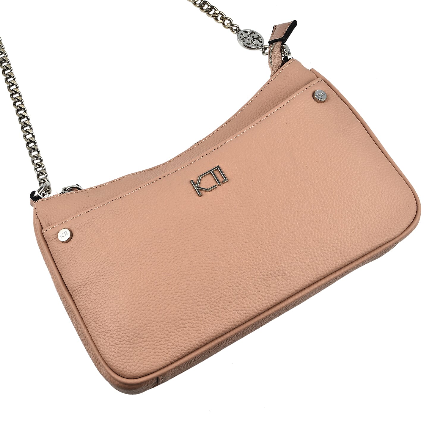 KTD by KenzoTakada Leather Shoulder Bag - Nude