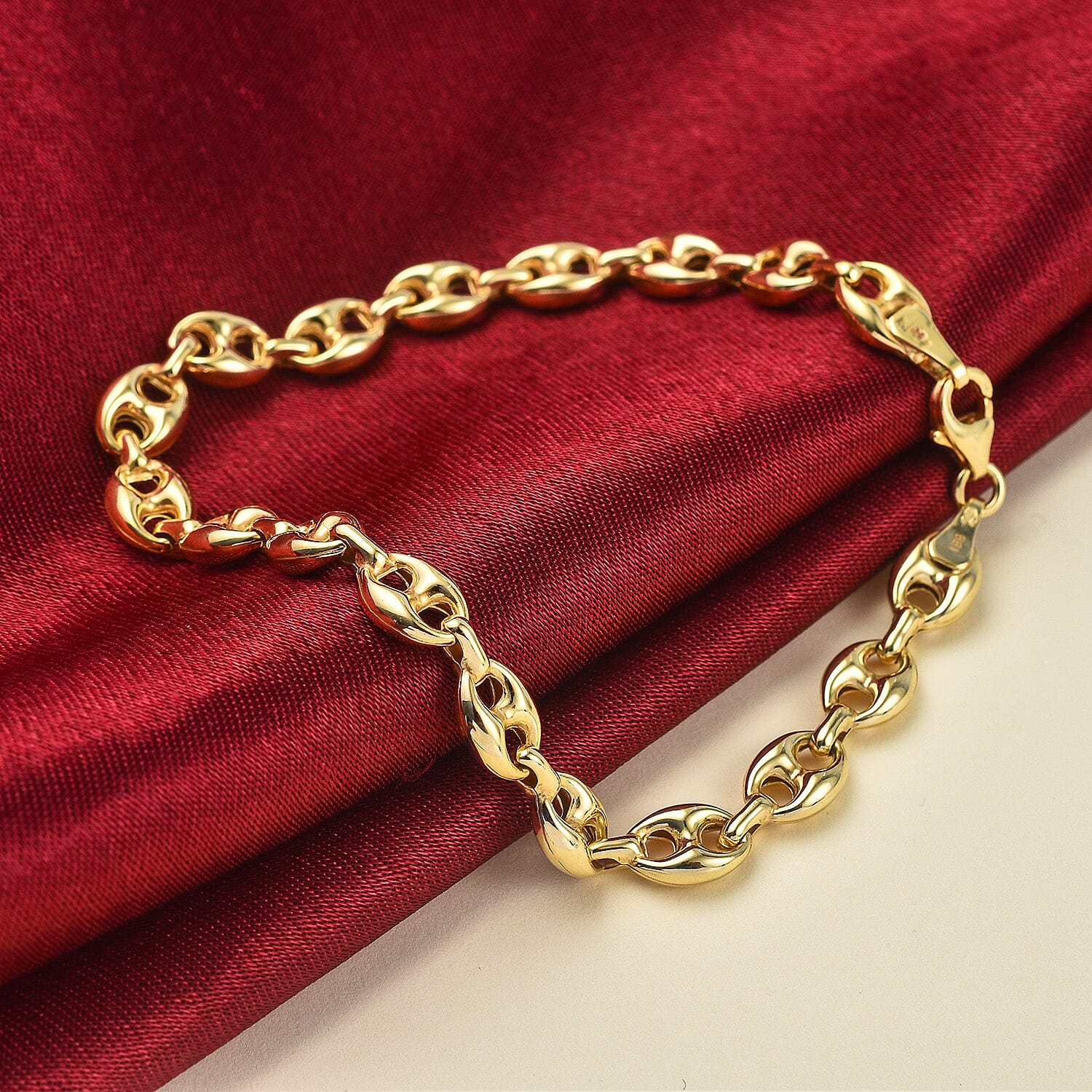 Hatton Garden Closeout Deal - 9K Yellow Gold Mariner Bracelet (Size - 7.5), Gold Wt. 5.00 Gms