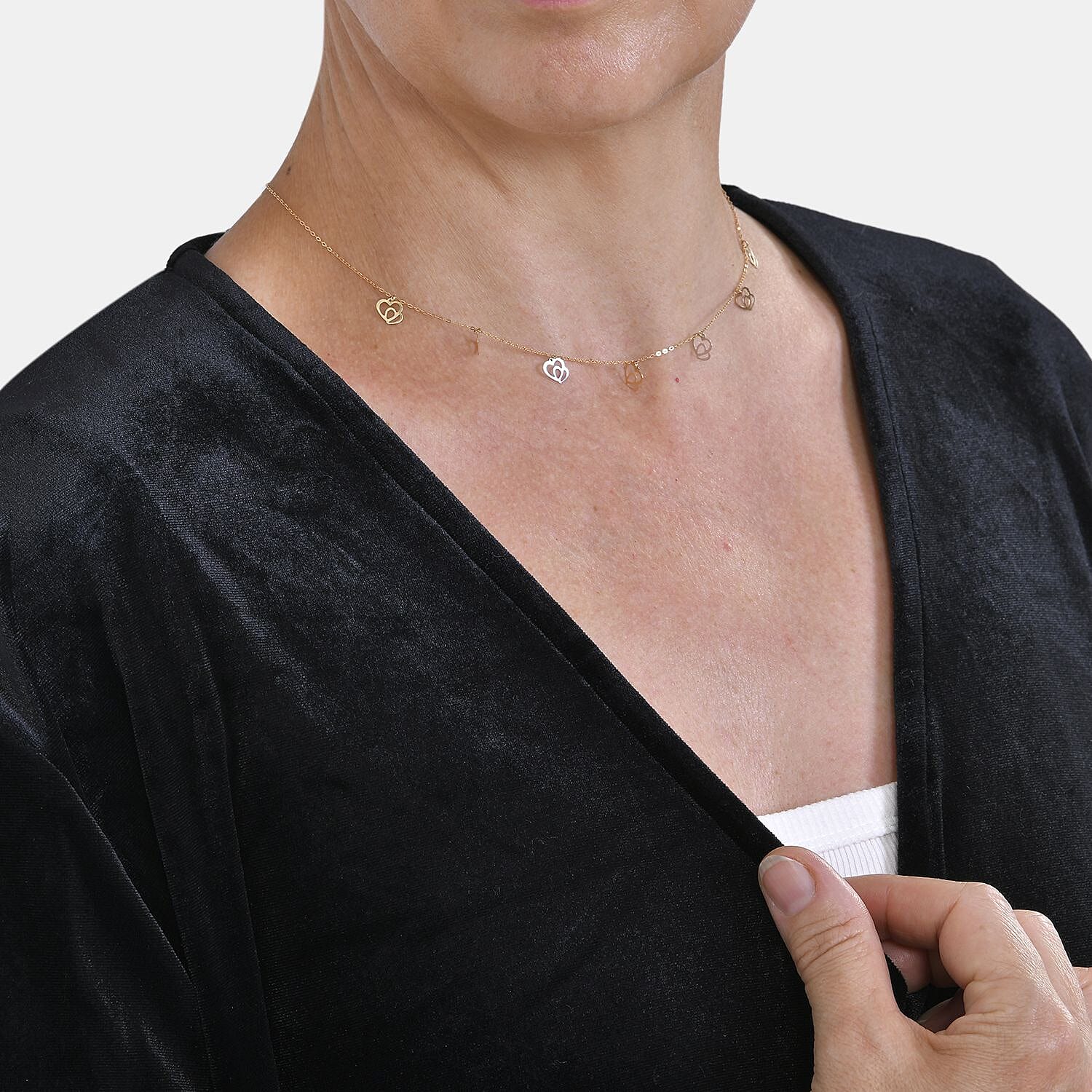 Luxury Velvet V-Neck Blouse - Black