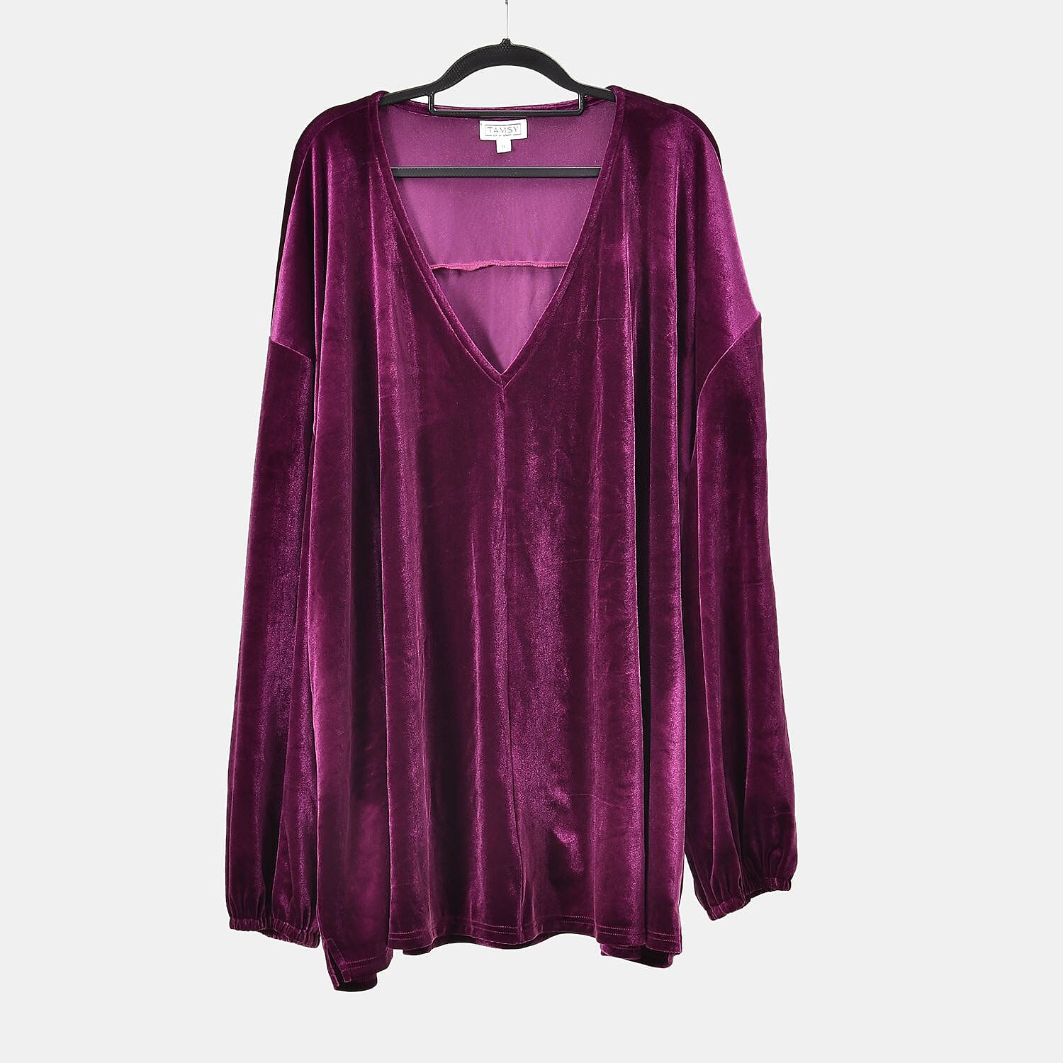 Luxury Velvet V-Neck Blouse - Black