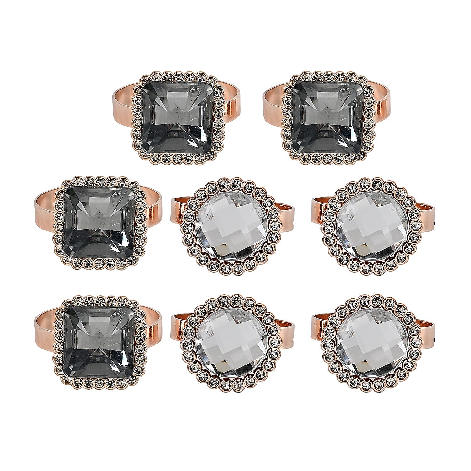 Set of 8 Napkin Rings