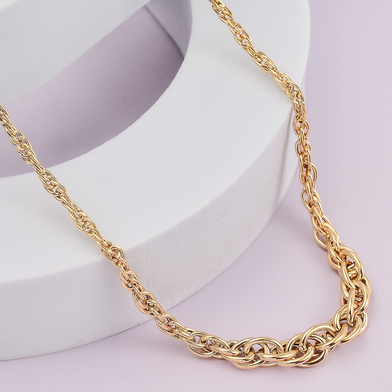 Maestro Collection 9K Yellow Gold Graduated Prince of Wales Necklace (Size - 20), Gold Wt 3.00 Gms