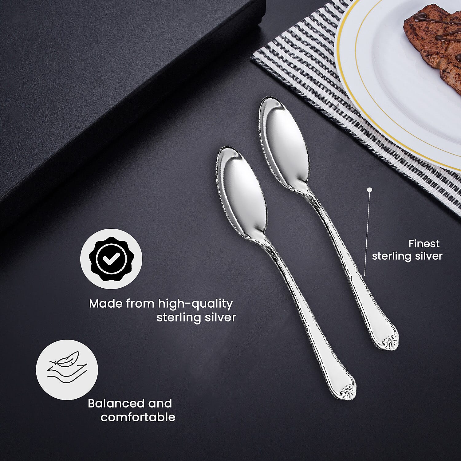 Five Star Close Out - Hallmarked 925 Sterling Silver Spoon (5 Inch), Silver Wt. 21.40  Gms