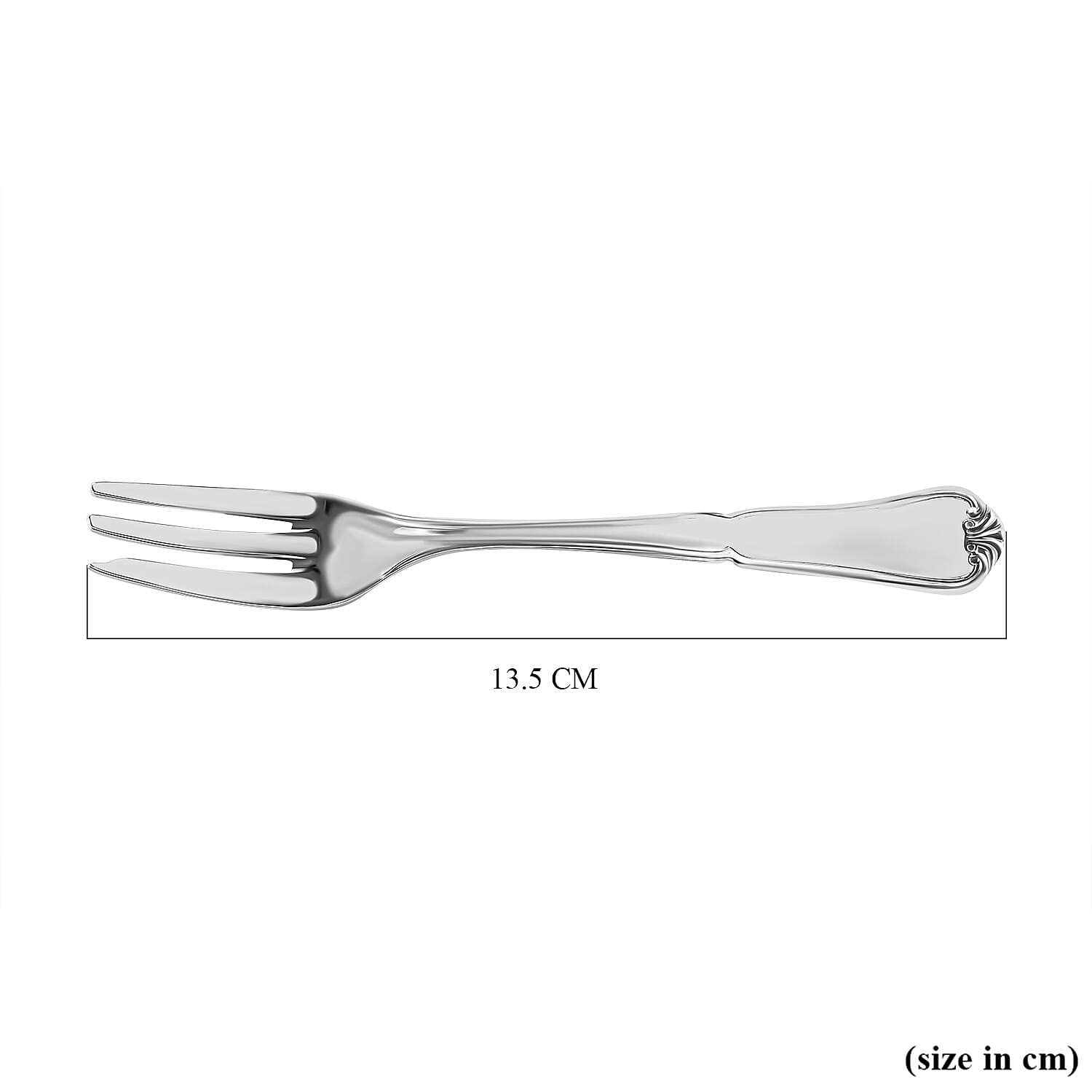Five Star Close Out-  Hallmarked 925 Sterling Silver Cake Fork (5.5 Inch), Silver Wt. 24.34 Gms