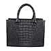 RIVER 100% Genuine Crocodile Leather Bag with Zipper Closure (26x20x12Cm) - Grey