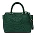 RIVER Genuine Crocodile Leather Bag with Zipper Closure - Black