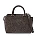 RIVER Genuine Crocodile Leather Bag with Zipper Closure - Black
