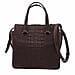 RIVER Genuine Crocodile Leather Bag with Zipper Closure - Brown