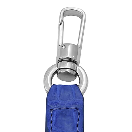 RIVER 100% Genuine Croc Pattern Leather Bag with Zipper Closure - Purple