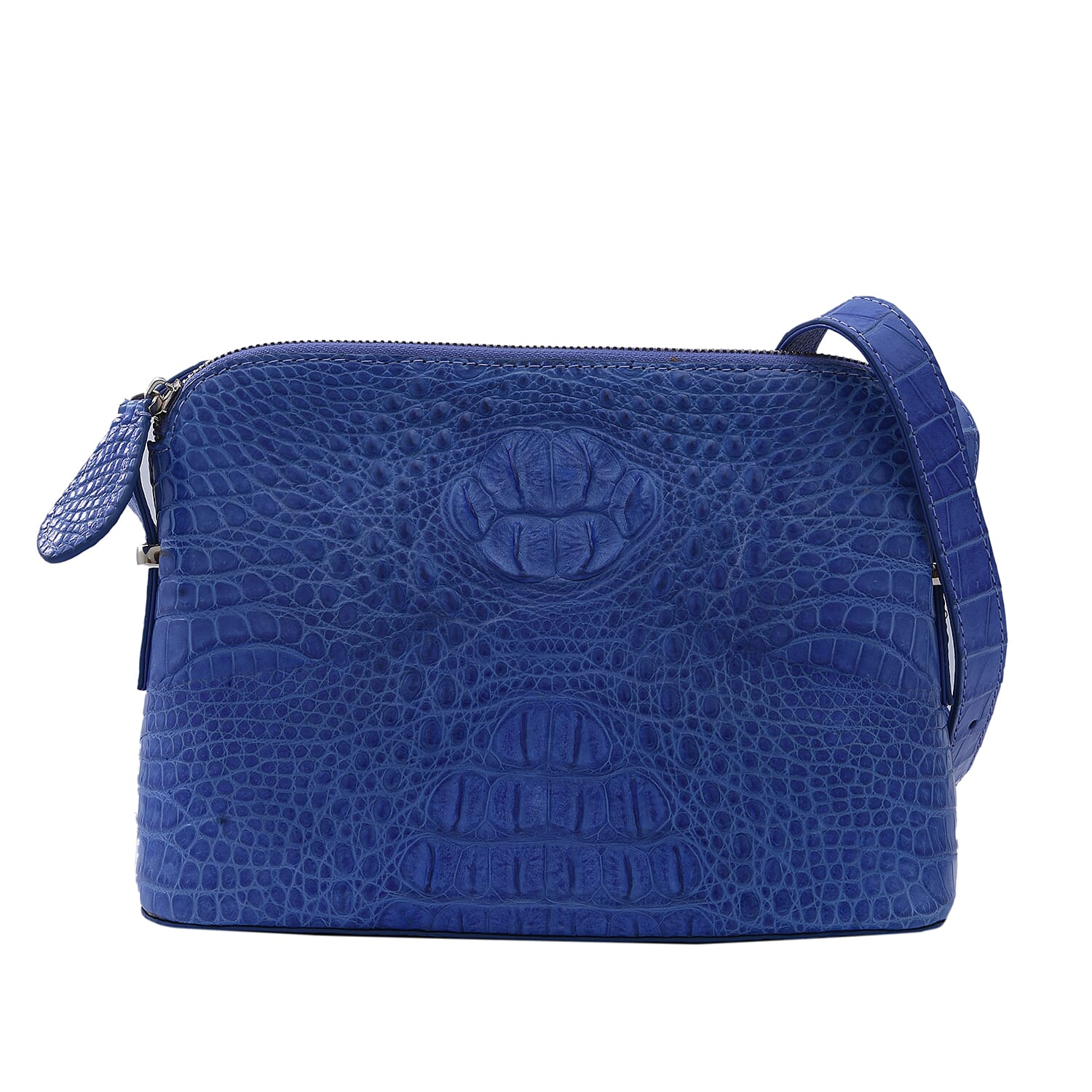 Close Out Deal - Exotic Crocodile Skin Crossbody Bag (Size 23x17x11Cm) - Lavender