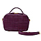 RIVER Genuine Crocodile Leather Bag with Shoulder Chain Strap - Purple