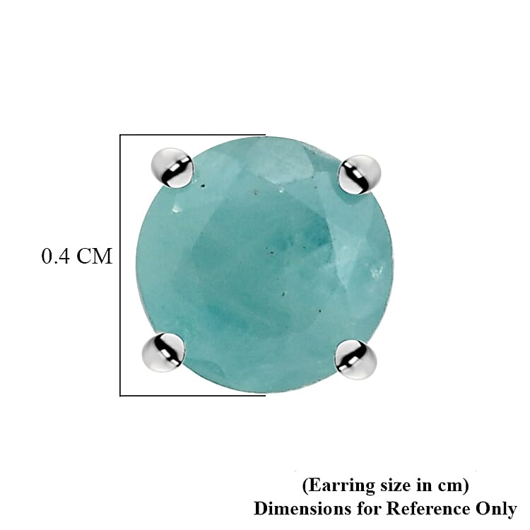 Grandidierite Stud Earrings (with Push Back) in Sterling Silver