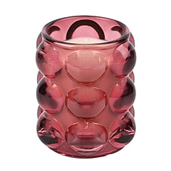  The 5th Season Coloured Glass Aromatherapy Scented Wax Candle (Patchouli & Amber) - Red