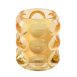  The 5th Season Coloured Glass Aromatherapy Scented Wax Candle (Patchouli & Amber) - Red