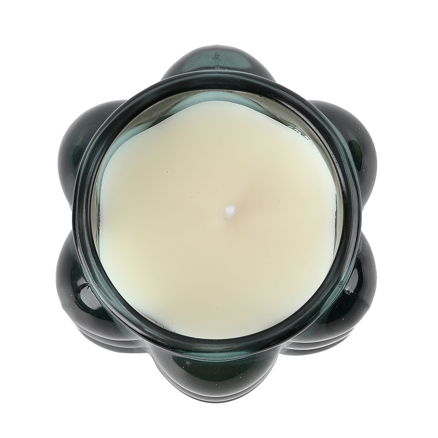 The 5th Season Coloured Glass Aromatherapy Scented Wax Candle (Vanilla) - Green