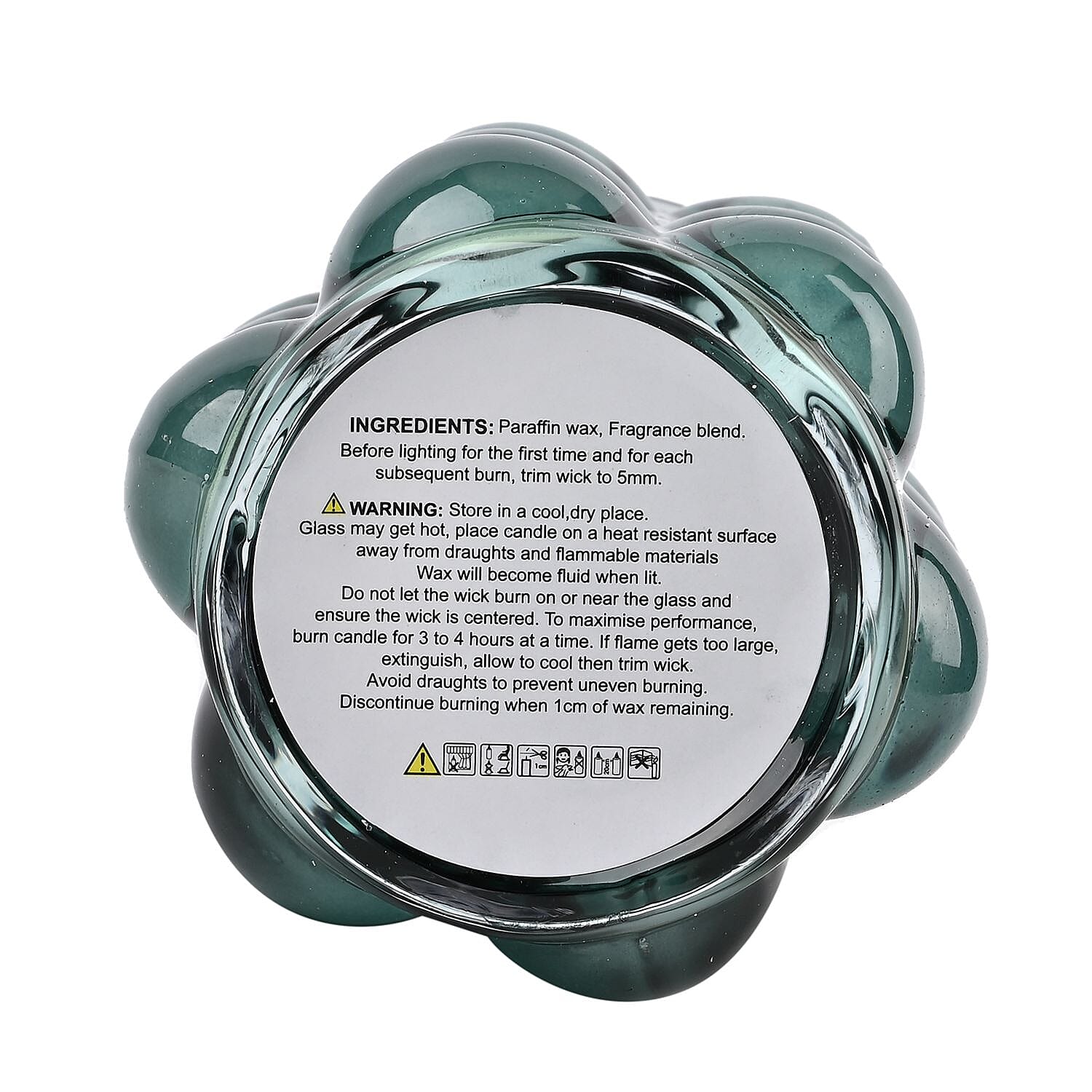 The 5th Season Coloured Glass Aromatherapy Scented Wax Candle (Vanilla) - Green