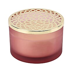 The 5th Season Frosted Glass Aromatherapy Scented Wax Candle with Lid - Yellow 650g