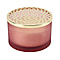 The 5th Season Frosted Glass Aromatherapy Scented Wax Candle with Lid (Sugar Raspberry) - Pink - 46 Hrs Burn Time