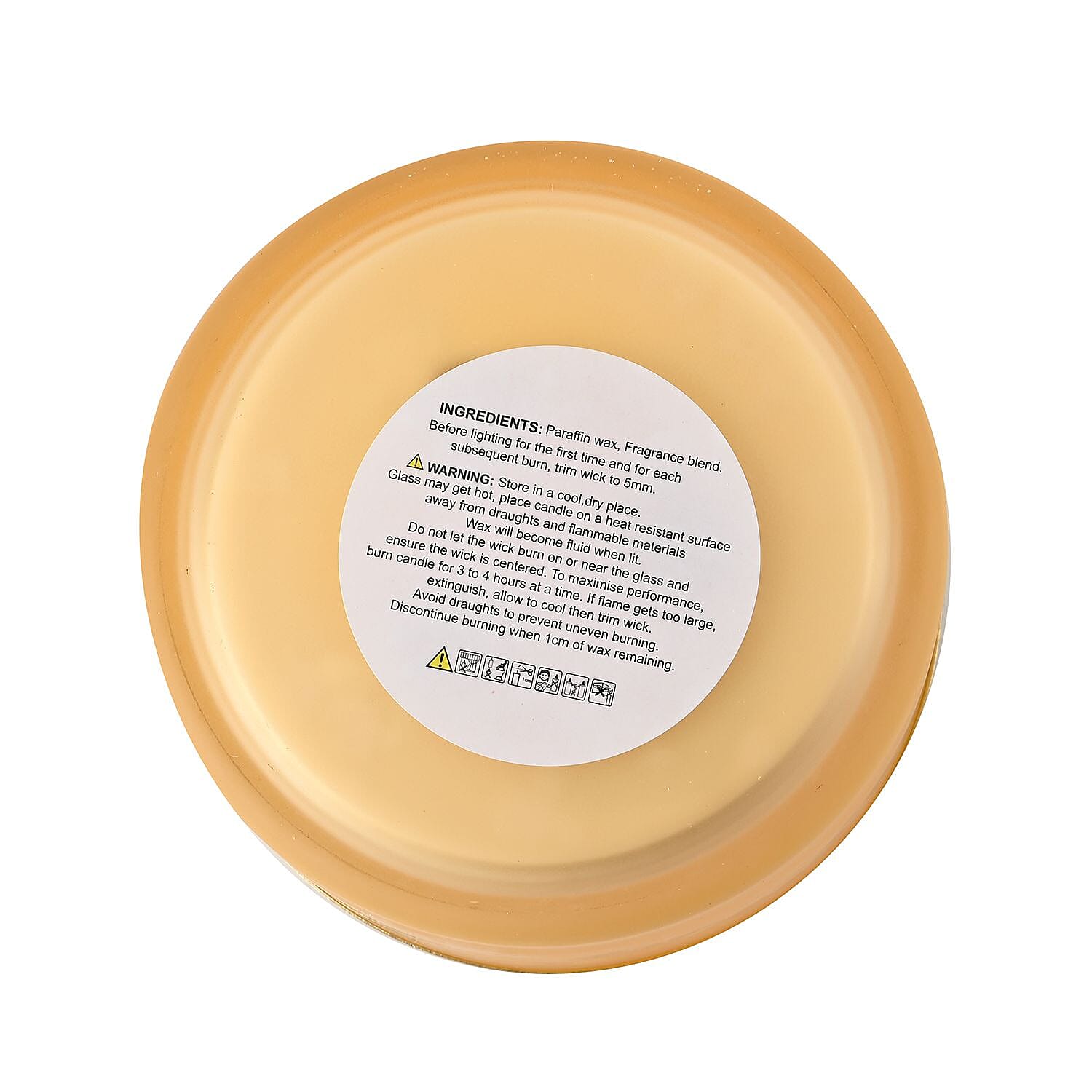 The 5th Season Frosted Glass Aromatherapy Scented Wax Candle with Lid - Yellow 650g