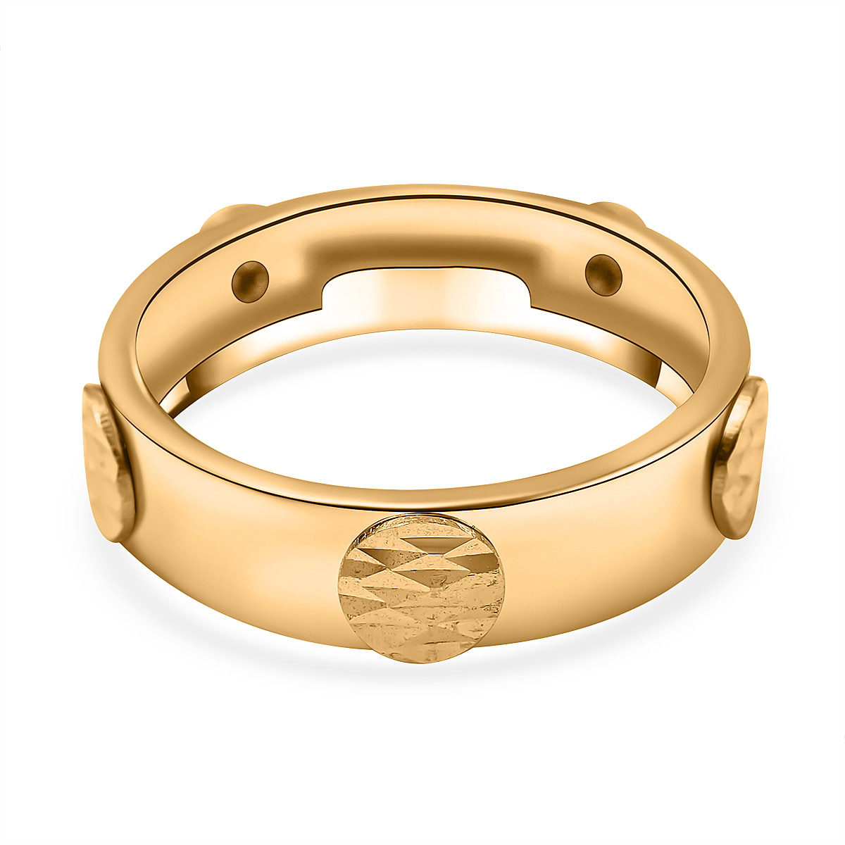Maestro Collection - 9K Yellow Gold Circular Station Ring