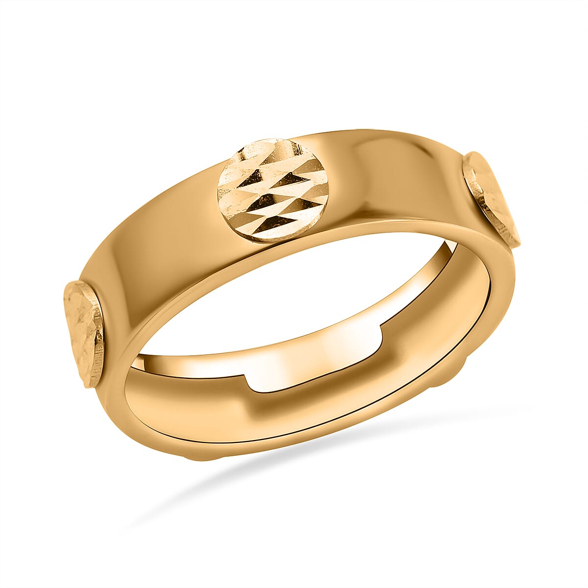 Maestro Collection - 9K Yellow Gold Circular Station Ring
