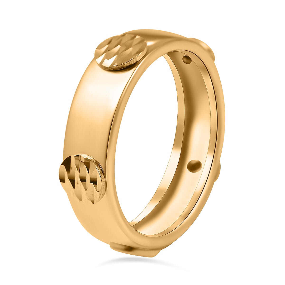 Maestro Collection - 9K Yellow Gold Circular Station Ring