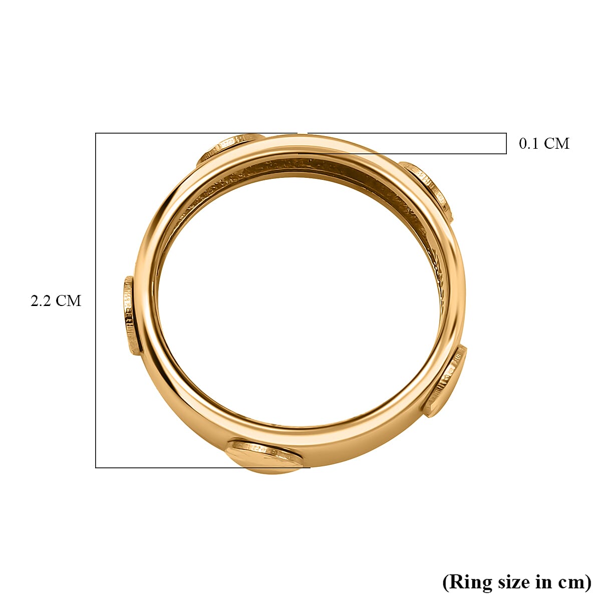 Maestro Collection - 9K Yellow Gold Circular Station Ring