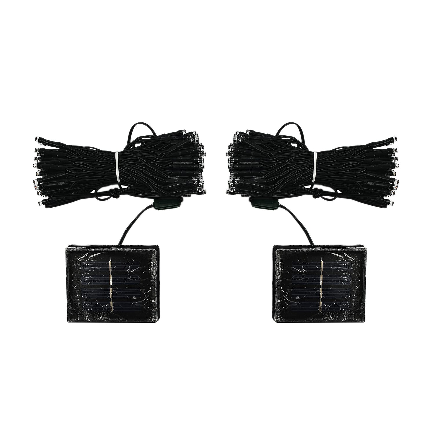 Pack of 2 - 100 LED Solar String Lights (Length-10 m) - Bright White