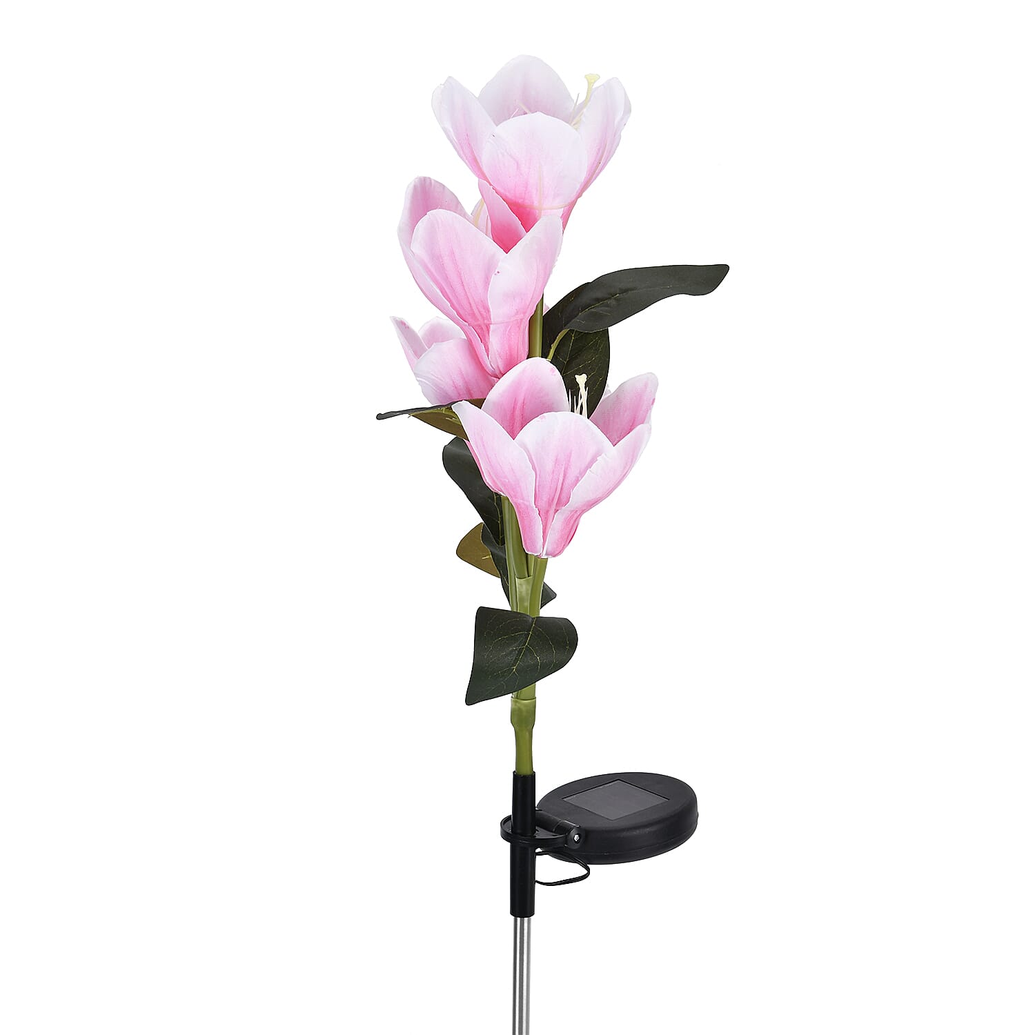 Magnolia solar lamp with 4pcs white LEDs - Pink