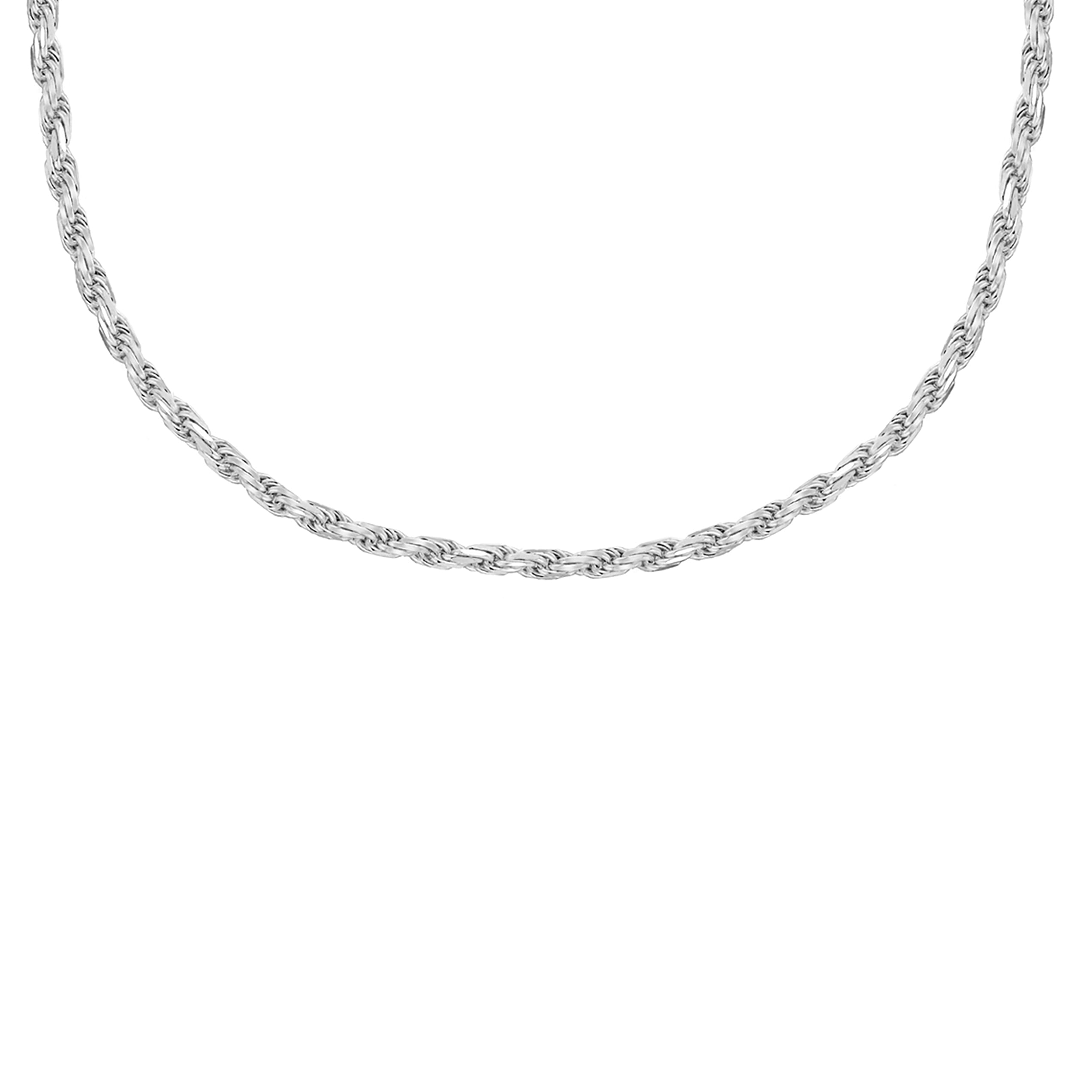 Sterling silver rope chain clearance 16 inch