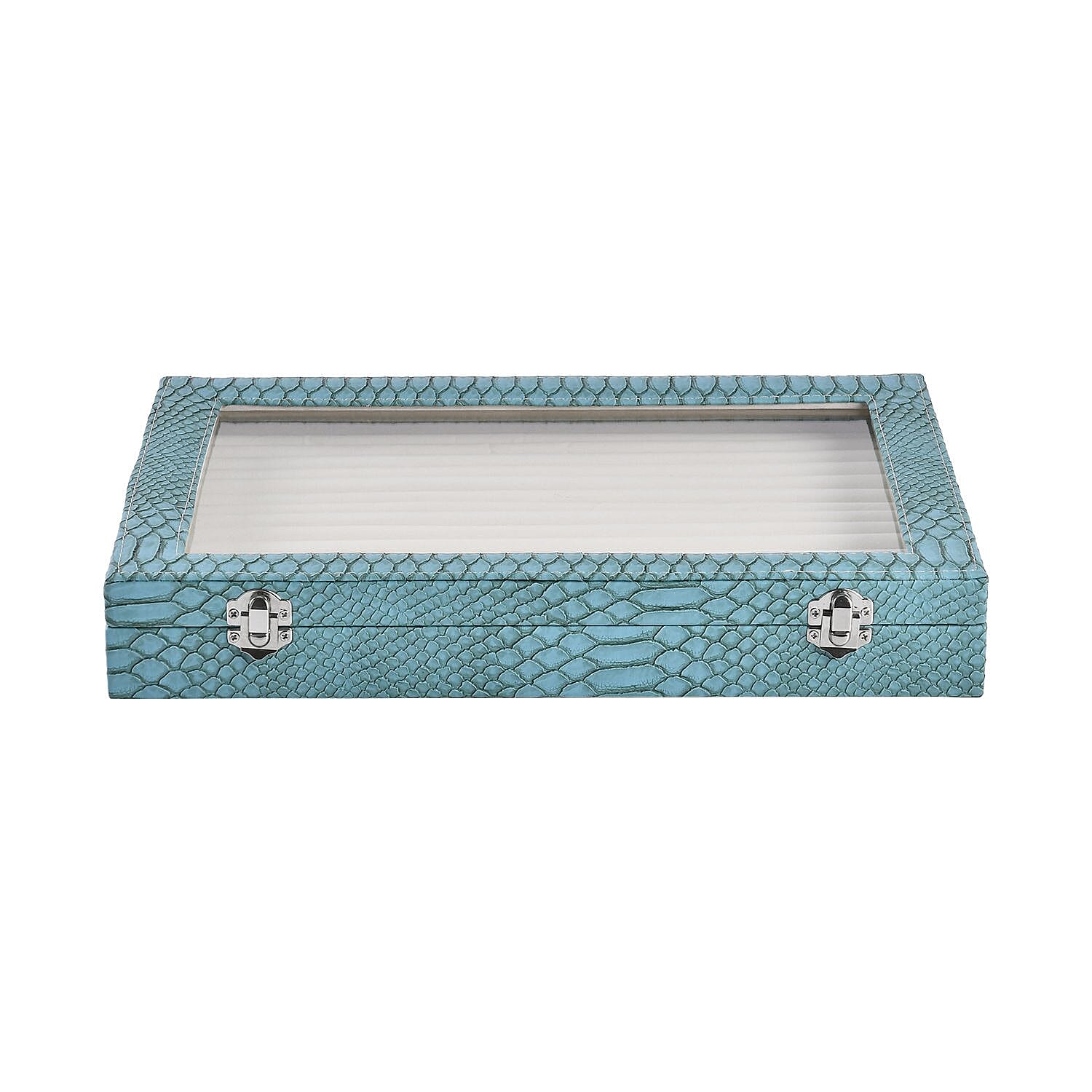 Animal Ring Box (Size 13x9x2 in) - Turquoise Blue & Black