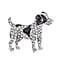 White Crystal, Black Crystal Dog Brooch