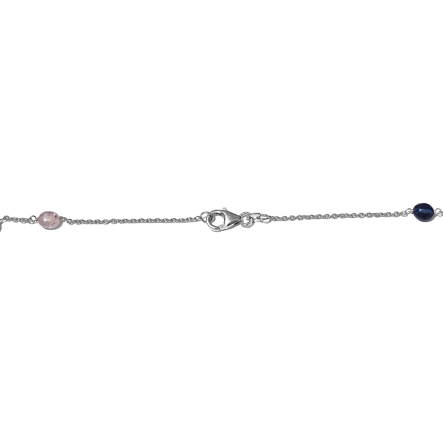 Close Out- Very Rare Multi Sapphire Necklace (Size - 24) in Platinum Overlay Sterling Silver 60.00 Ct.