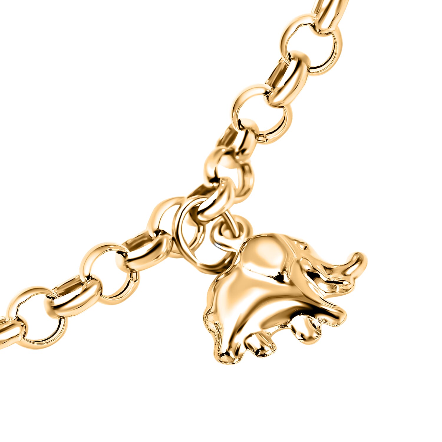 Designer Inspired- 9K Yellow Gold Charm Bracelet (Size - 7), Gold Wt. 4.20 Gms