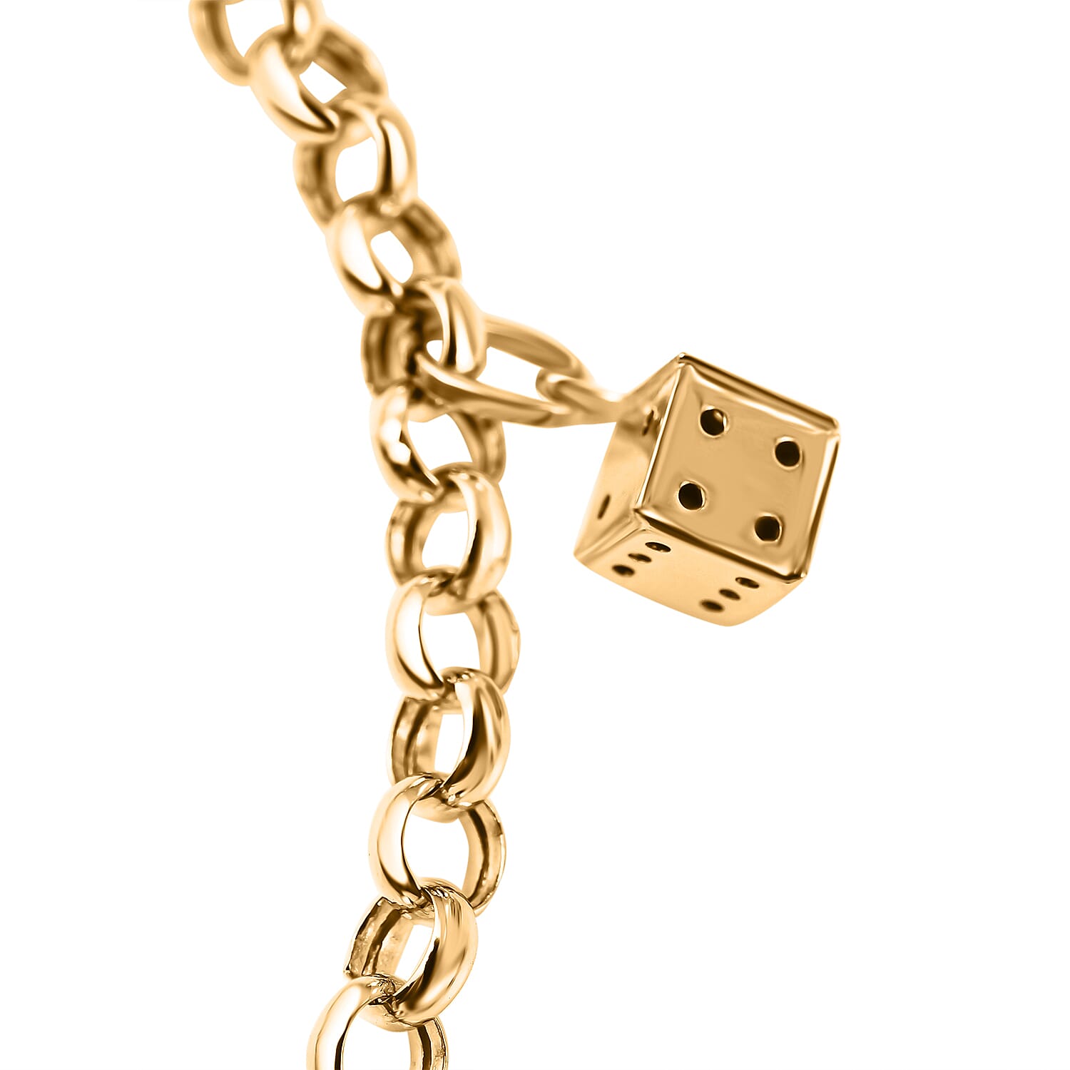 Designer Inspired- 9K Yellow Gold Charm Bracelet (Size - 7), Gold Wt. 4.20 Gms