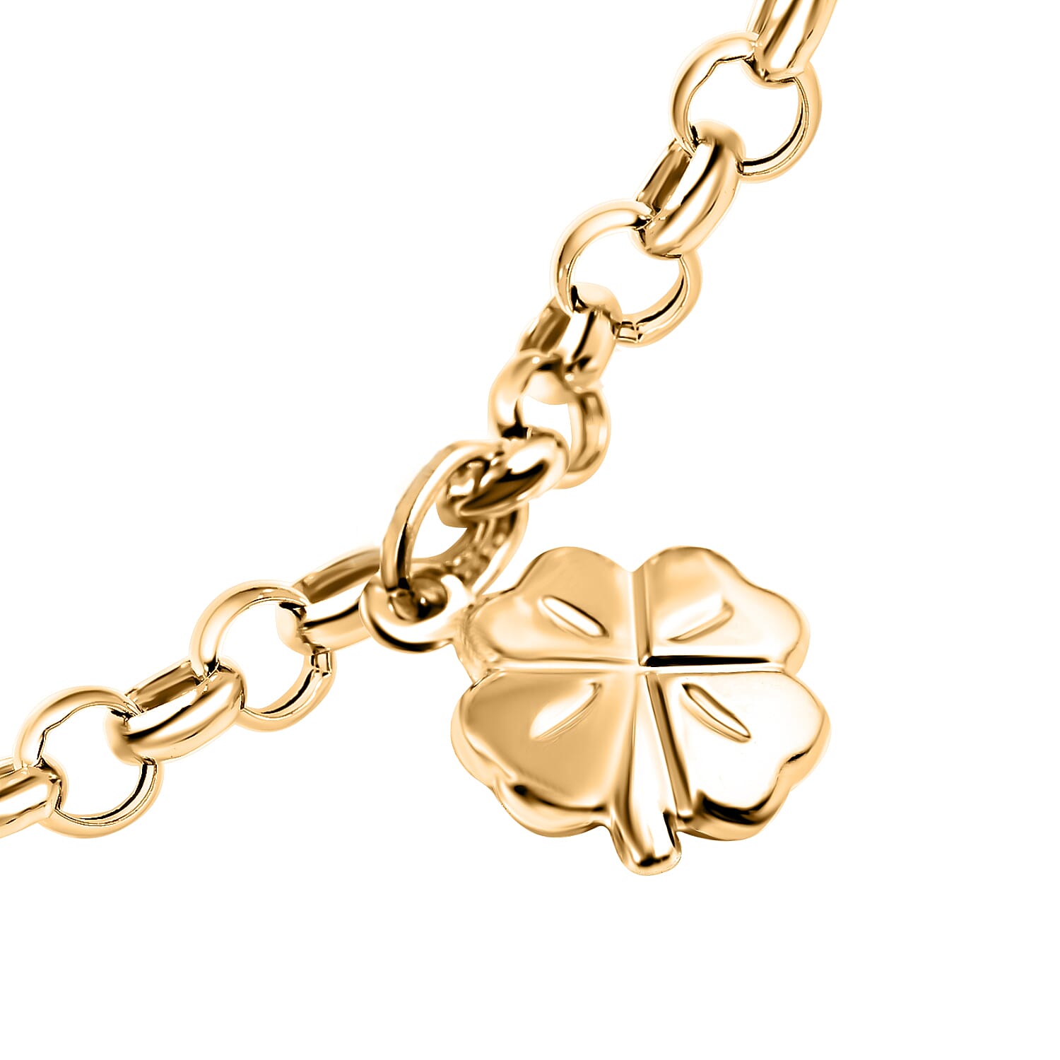 Designer Inspired- 9K Yellow Gold Charm Bracelet (Size - 7), Gold Wt. 4.20 Gms