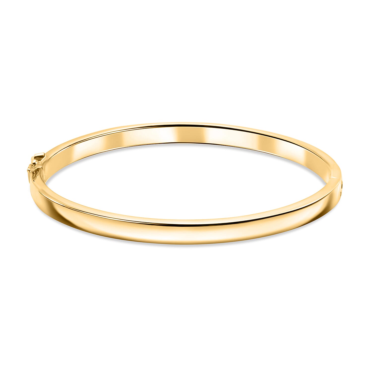 Mega CloseOut- 9K Yellow Gold 5MM Oval Hinged Bangle (Size 7), Gold Wt. 9 GM