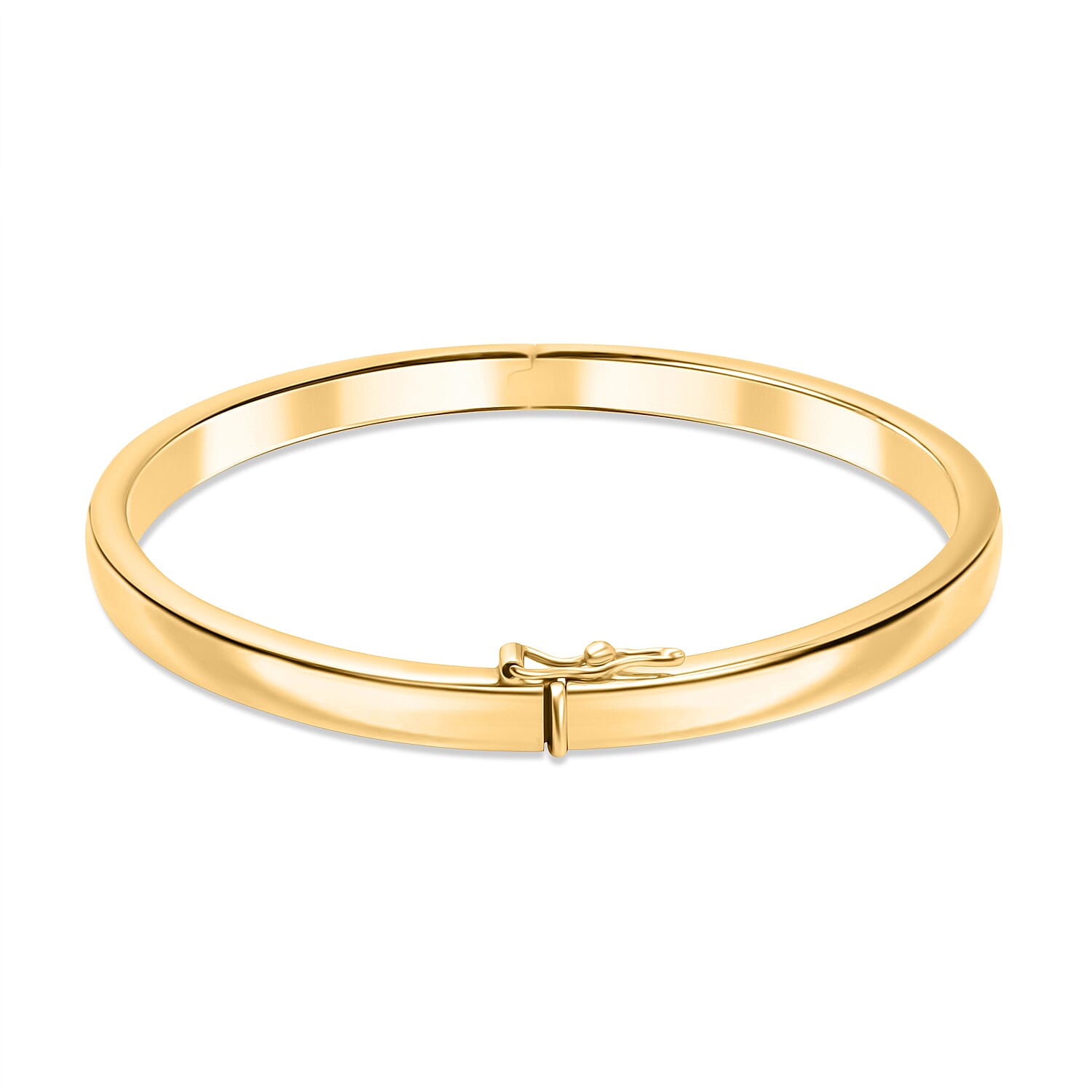 Mega CloseOut- 9K Yellow Gold 5MM Oval Hinged Bangle (Size 7), Gold Wt. 9 GM