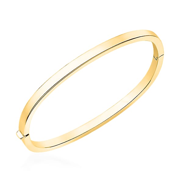 9K Yellow Gold Rectangular Tube Bangle (Size 7). Gold Wt 6.93 Gms ...