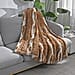 700GSM Double Layer Faux Rabbit Fur Sherpa Blanket - Brown
