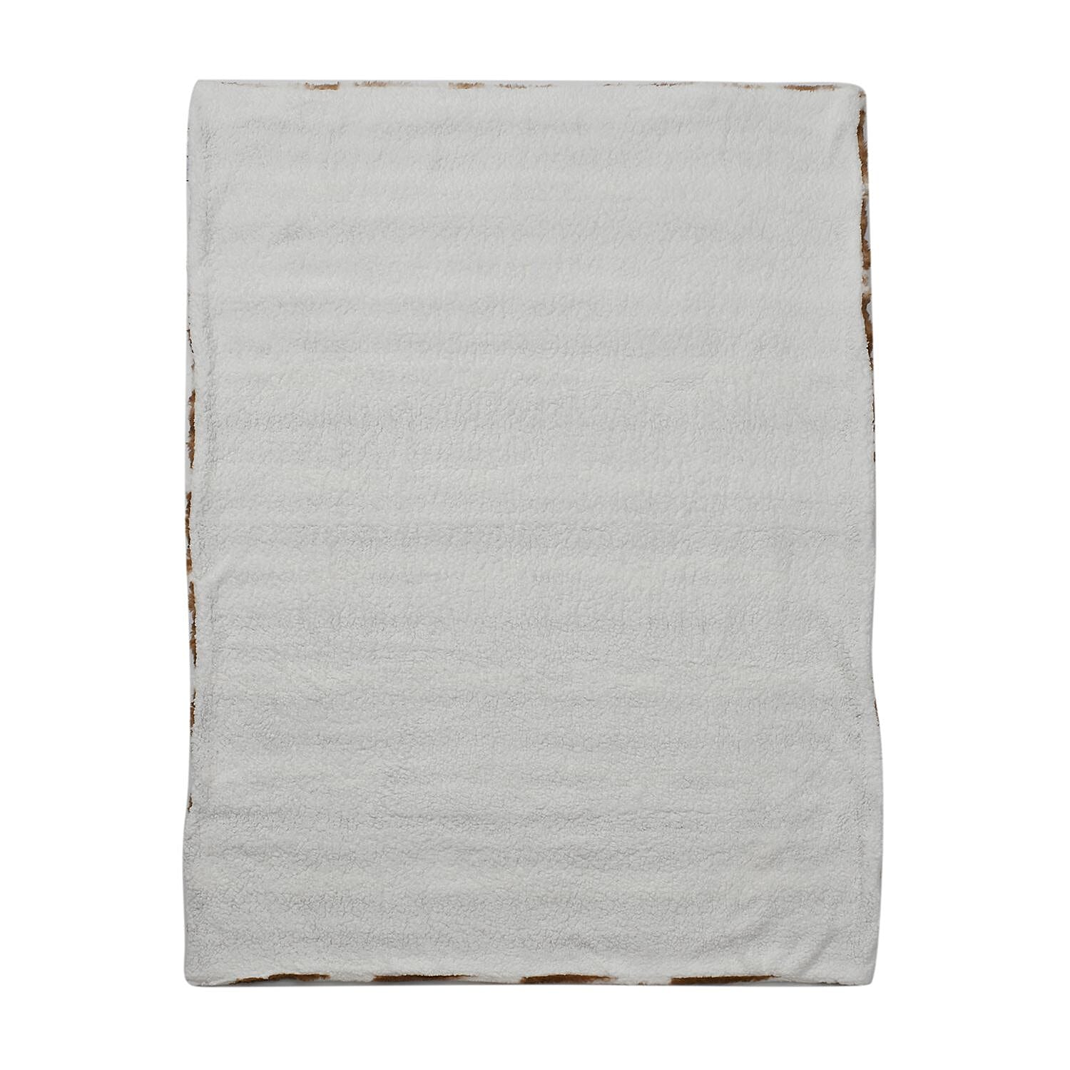 The Most Sumptuous Blanket at TJC Ever- 700GSM Double Layer Faux Rabbit Fur Sherpa Blanket (Size 200x150cm) - Brown