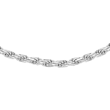 Sterling Silver Diamond Cut Rope Chain 20 Inch Sterling Silver Diamond Cut Rope Chain 20 Inch