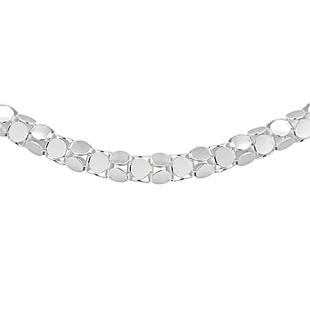 Sterling Silver Round Mirror Chain 20 Inch