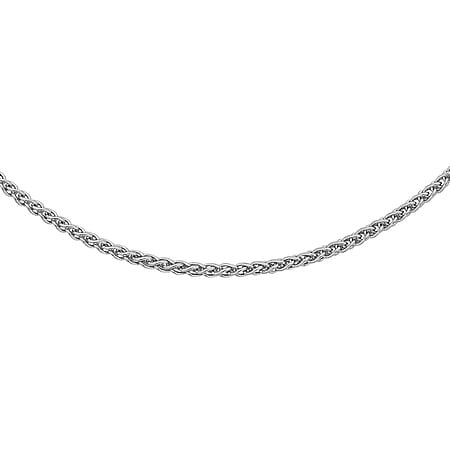 Sterling Silver Adjustable Spiga Chain 16 Inch - 18 Inch
