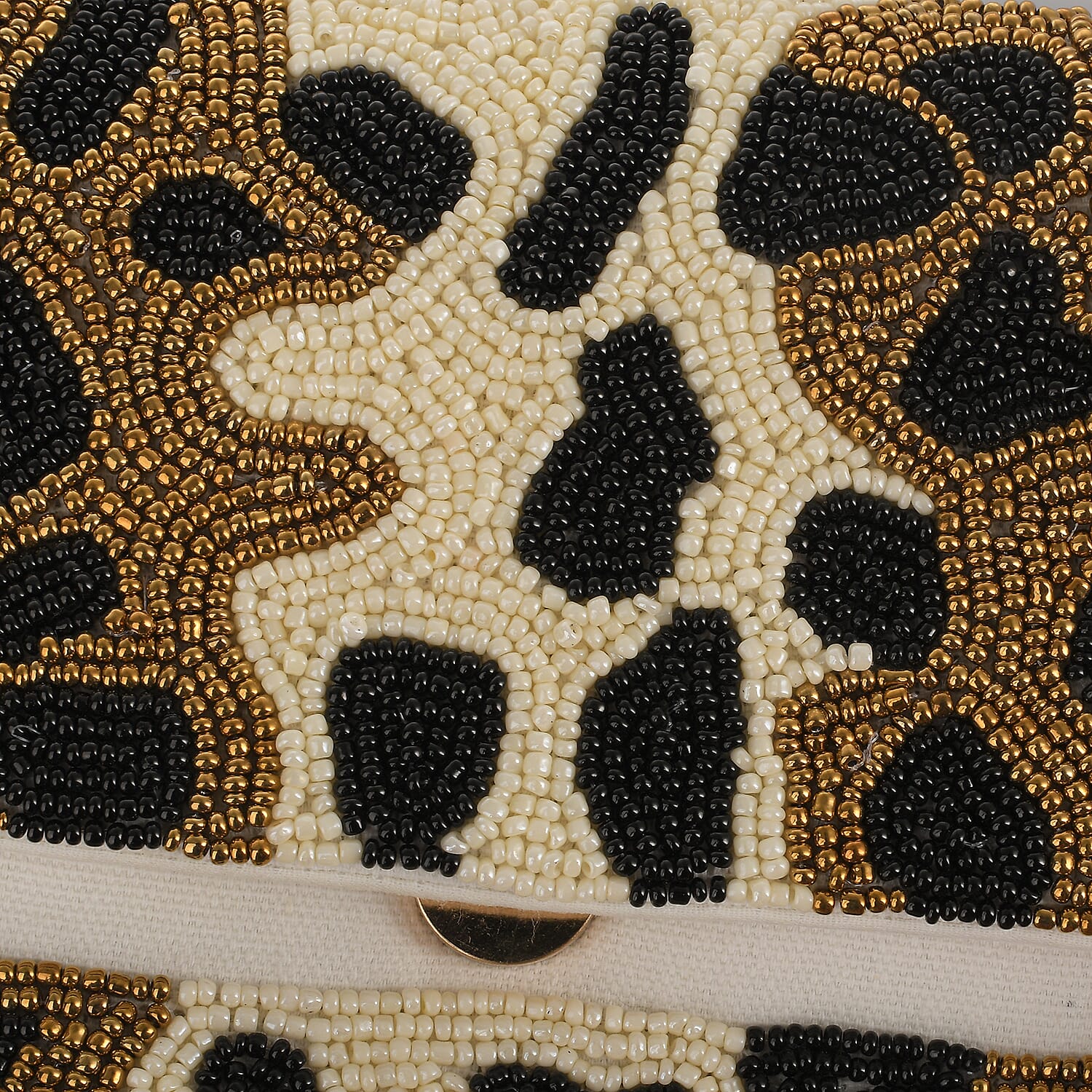 Hand embroidered Beaded Pattern Crossbody Clutch Bag with Shoulder Strap (Size 25x16 Cm) - Light Pink