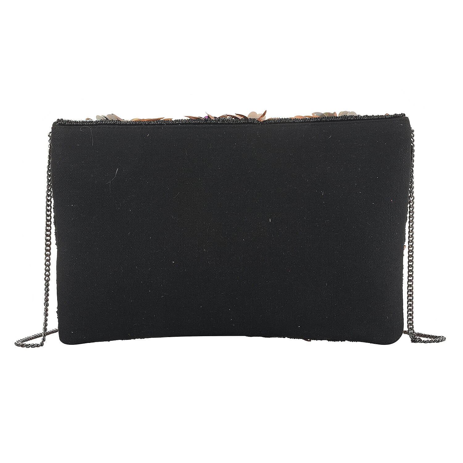 Hand embroidered Beaded Pattern Crossbody Clutch Bag with Shoulder Strap (Size 25x16 Cm) - Multi