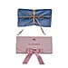 La Marey Foldable Velvet Jewellery Roll Organiser with a Gift Box  - Velvet & Blue